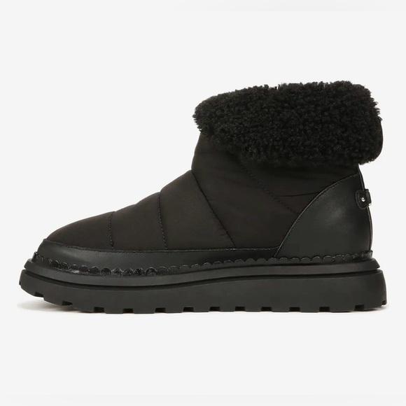 Sam Edelman Faux Fur Lined Insulated Ozie Boot in Black Size 8 New - Picture 2 of 12